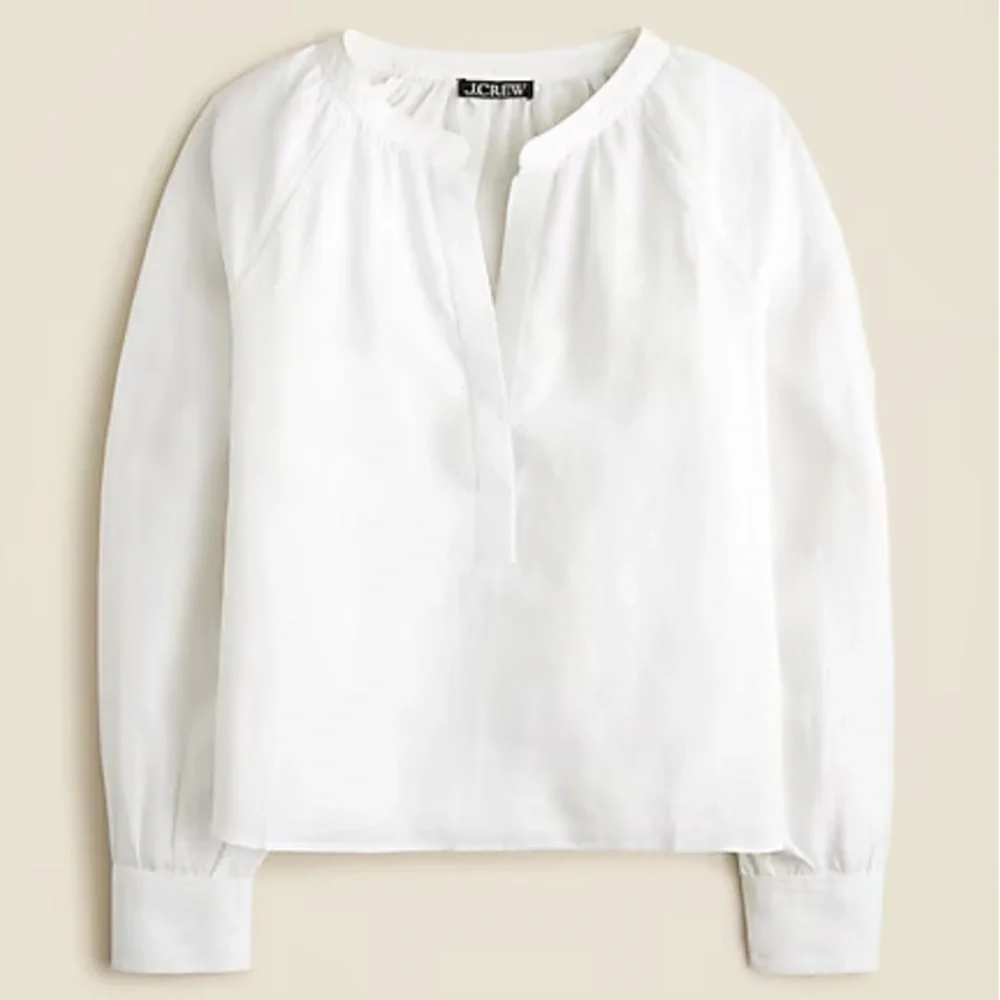 NWT J. Crew Cabana top in White Linen size XS - Picture 3 of 4